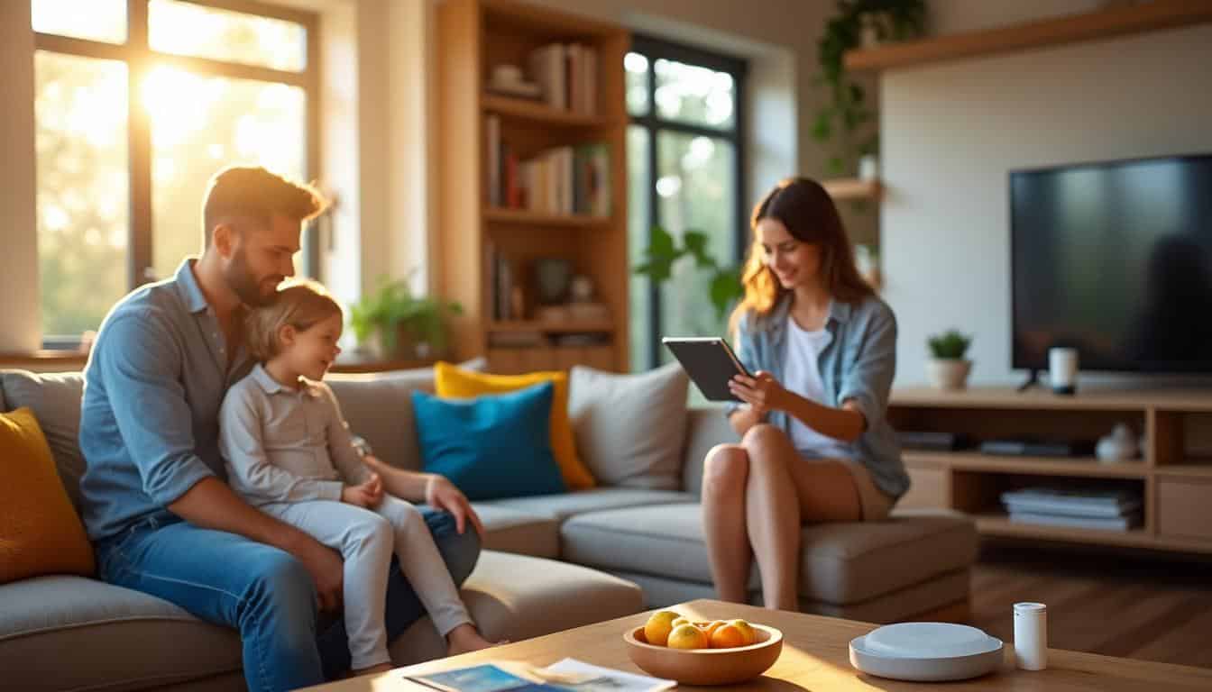 Illustration: Fonctionnement du protocole Zigbee dans une maison connectée