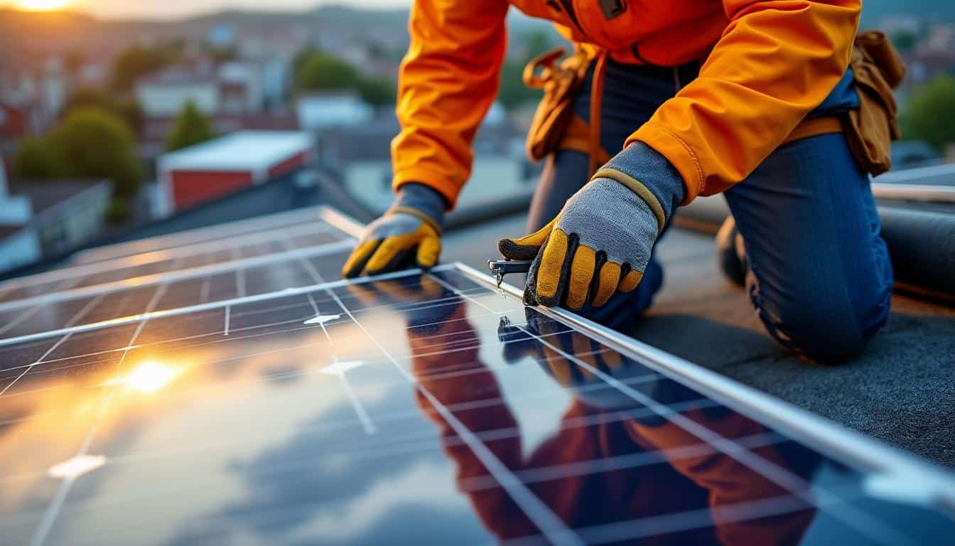 Illustration: Définition et importance de la fixation des panneaux photovoltaïques