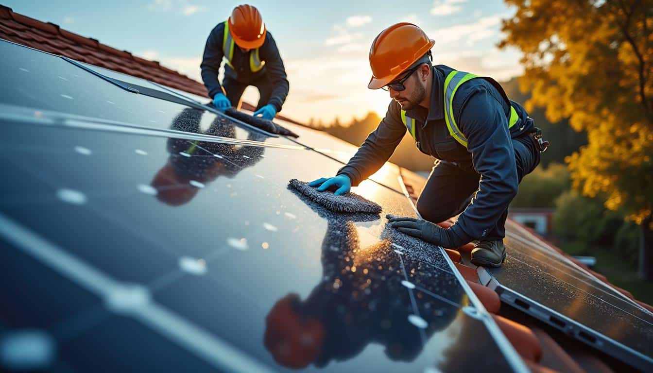 Illustration: Les types de maintenance à appliquer sur des panneaux photovoltaïques