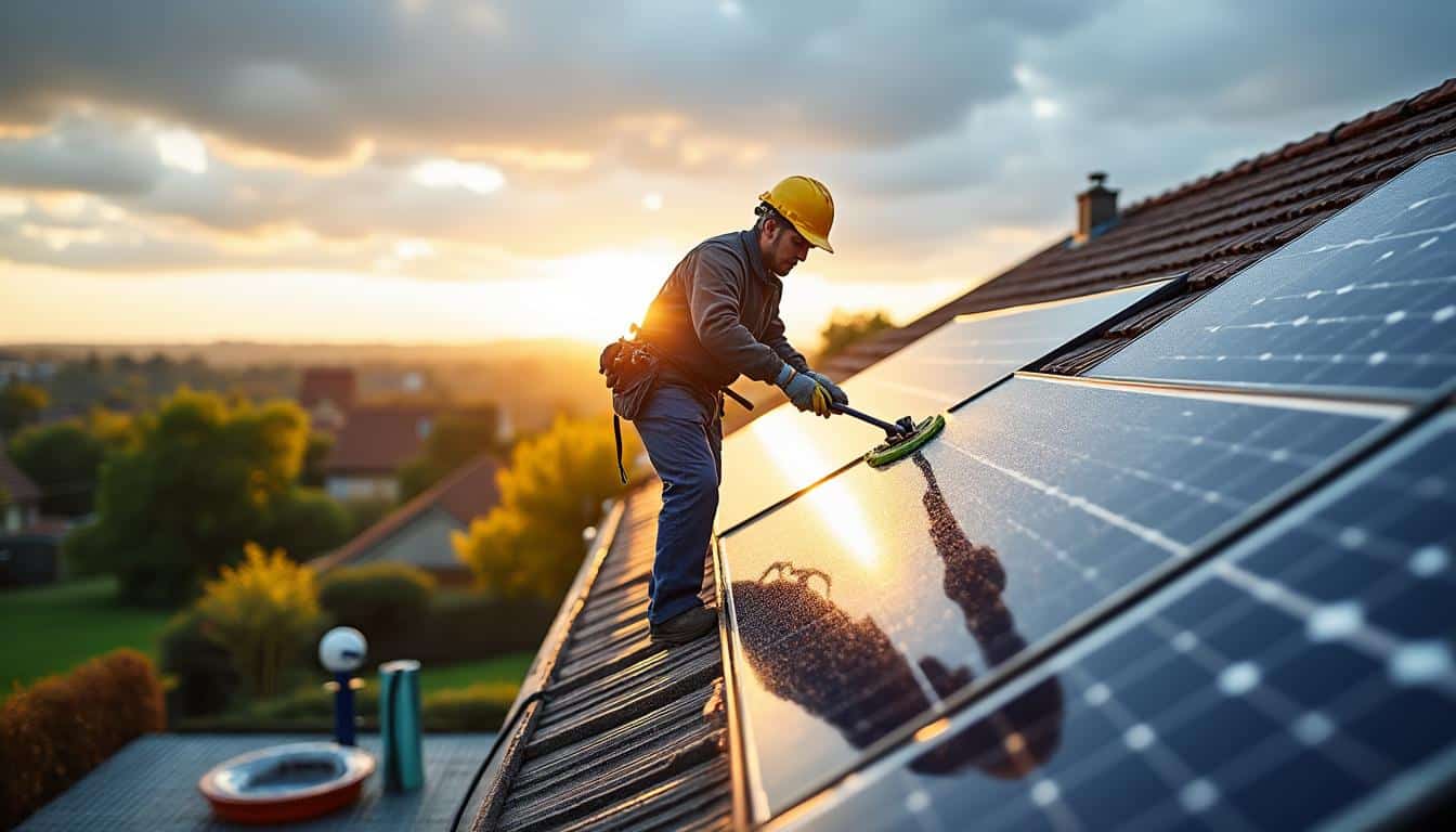 Illustration: À quelle fréquence réaliser l’entretien des panneaux photovoltaïques pour un fonctionnement optimal ?