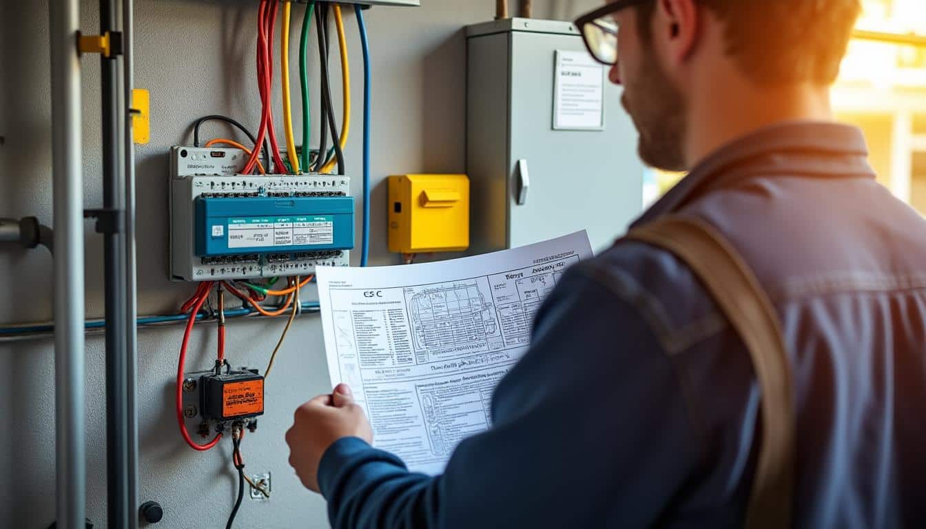 Illustration: Normes et réglementation à respecter pour le schéma électrique d’une borne de recharge triphasée