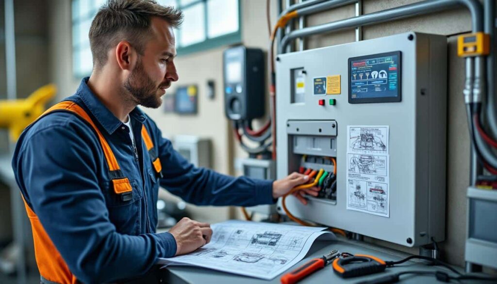 Schéma électrique de borne de recharge pour voiture électrique : guide complet