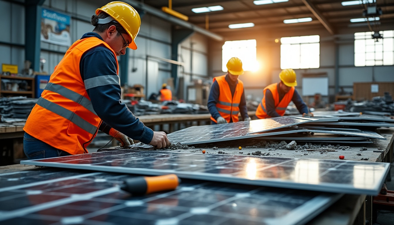 Illustration: Définition et enjeux du recyclage des panneaux photovoltaïques