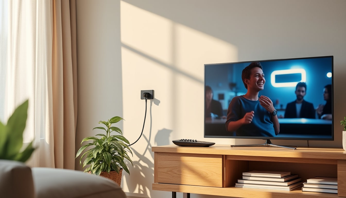 Illustration: Définition et utilité d’une prise TNT murale dans le logement