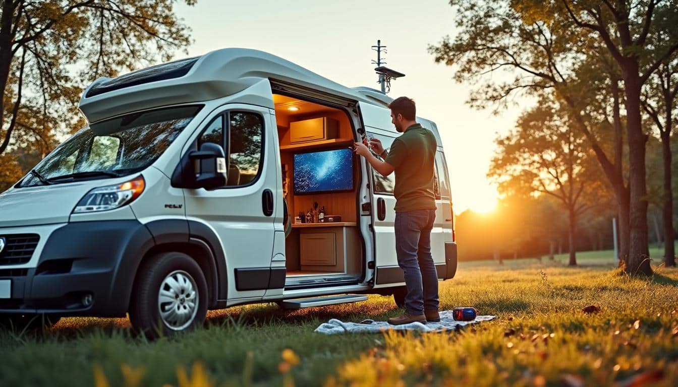 Illustration: Comment installer et brancher l’antenne TV dans un camping-car