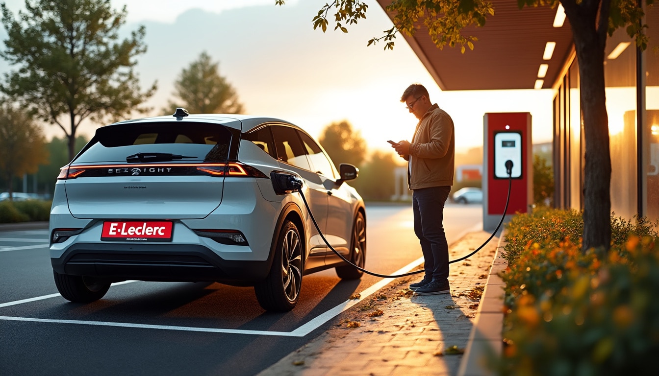 Borne électrique Leclerc : recharge rapide et pratique en magasin