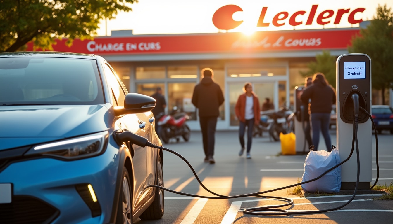 Illustration: Comment fonctionne la recharge sur les bornes électriques Leclerc et sa gratuité ?