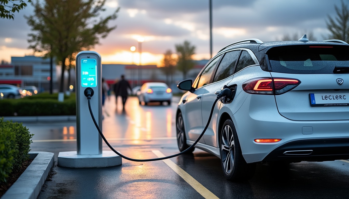 Borne électrique Leclerc gratuite : recharge pratique et rapide