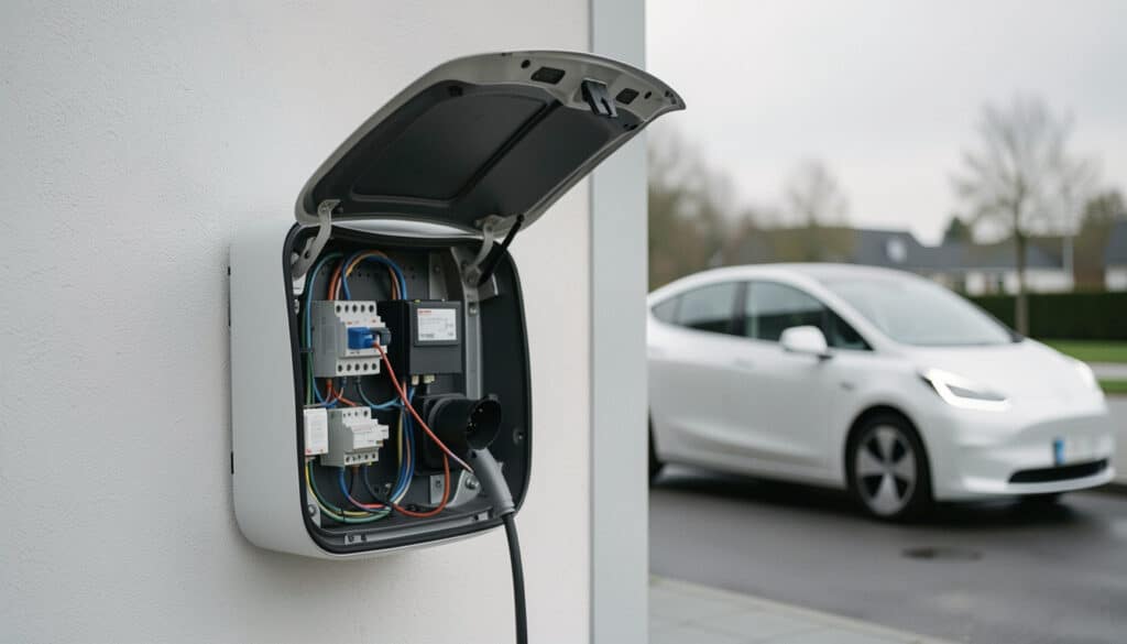 Schéma d’une borne de recharge pour voiture électrique