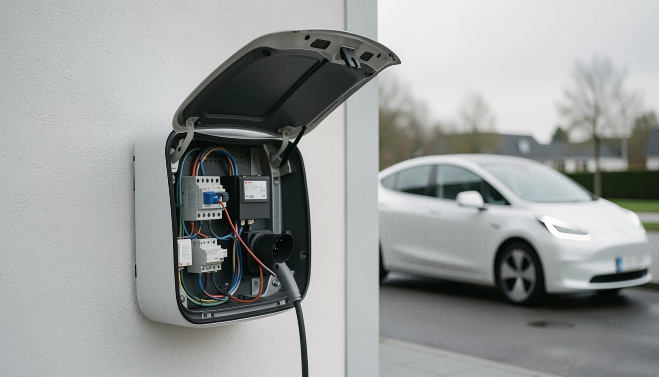 Schéma d’une borne de recharge pour voiture électrique