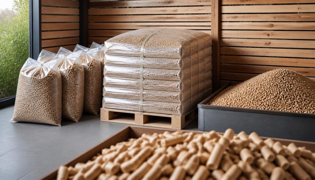 Image mise en avant pour Pellets de bois : comment comparer sac, palette et vrac